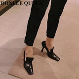 Square Toe High Heels Pumps Women Autumn Shoes Party Dress 2023 Spring Footwear Retro Female Work Pumps Zapatillas