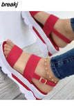 Women Sandals Women Heels Sandals With Platform Shoes Summer Sandalias Mujer Casual Wedges Shoes For Women Elegant Free