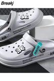 Men's Hole Shoes 2023 New Non-slip Thick-soled Casual Shoes Outerwear Beach Soft-soled Baotou Slippers Men's Slippers
