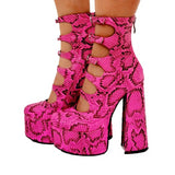 Furtado 2022 Spring Autumn high heels Boots peep Toe Stilettos Heels Women's Boots platform back zipper summer boots 41