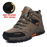 Men Winter Snow Boots Waterproof Leather Sneakers Super Warm Men's Boots Outdoor Male Hiking Boots Work