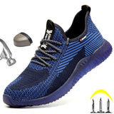 Safety Shoes Men Ankle Boots Shoe Man Work Summer Breathable Lightweight Boots Oil Resistant Sneakers Freeshipping