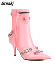 Knee High Boots 2023 Winter Boots Brand New Super High Thin Heels With Rivet Retro Fashion Cool For Women Summer