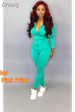 Fall PINK Letter Print Tracksuits Women Zip Hooded Long Sleeve Coat And Pants Two Piece Set Female Casual Sport