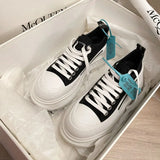 Spring Casual White Platform Shoes Women Luxury pu Leather Vulcanized Shoes Thick Bottom Female Barefoot Sneakers 2022