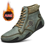 Men Boots Men Casual Shoes Sneakers High Top Western Ankle Boots Waterproof Winter with Fur Super Warm Snow