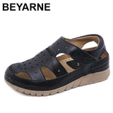 and the United States single shoes car wedges lightsome hollow out cool mom fall big