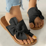 Breakj Wish2023 Summer New Outside Wear Sandals Flat Bow Large Size Women's
