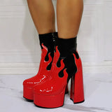 Design Great Quality Patchwork Super High Heel Ankle Boots Platform 2023 Sexy Elegant Woman Fashion Shoes Big Size