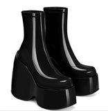 Women Motorcycle Boots Strange Style High Heels Platform Woman Over The Knee High Boots Party Club Platform Boots Platform