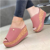 Women Platform Wedges Sandals Fashion Casual PeepToe Heeled Ladies OutdoorSlippers Comfortable Sandals For Female