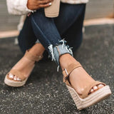 New Ladies Shoes Platform Sandals Women Comfortable Wedges High Heels Pumps Sandalas Espadrilles Female Summer Plus Size