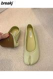Split Toe Flats Shoes Women Brand Ballerina Ninja Tabi Cozy Loafers Female Mary Jane Casual Moccasins Ladies Shoes