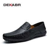 Soft Leather Men Loafers New Handmade Casual Shoes Men Moccasins For Men Split Leather Flat Shoes Big size