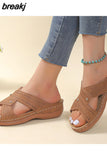 Women Sandals Elegant Summer Sandals Shoes For Women 2023 New Low Heels Sandalias Mujer Casual Slippers Shoes Summer