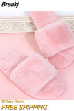 Women's Winter Home Slippers Cute Autumn Solid Color Warmth Thick Plush PVC Non-Slip Leisure Shoes Soft Bedroom Floor