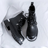 Breakj High Martin Boots Men Trend High Bootage British Style Locomotive Work Boots