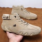 Shoes for Men 2023 New In Casual Luxury Man Boots Outdoor High Top Sneakers Fashion Roman Footwear Motorcycle