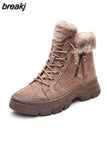 Snow Boots Women Heels Sports Winter Shoes Woman Booties Chunky Ankle Boot Female Elegant Platform Shoes for Women