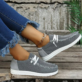 New Women Shoes Sneakers Knitted Mesh Dude Flats Large Size Ladies Slip on Zapatill Mujer Casual Summer Female