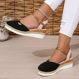 Toe Wedge Sandals for Women Summer Buckle Strap Gladiator Shoes Woman Fashion Espadrilles Platform Sandalias Mujer