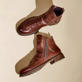 Popular Chelsea Leather Boots Double Side Zipper Non-slip Bottom Men's Shoes British Tassel Men's Leather Boots Plus