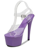 Platform Sandals Women High Heels 17CM Walking Show Outside Large Size Transparent Women ShoesSummer Wedding Pumps Thin