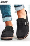 Women Retro Shoes Slip on Mules Ladies Comfort Flats Female New Plus Size 43 Casual Men Summer Flat Clogs Zapatos