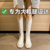 Legs Mm But Knee Boots Women's 2023 New Thick Soles Show Thin Legs Long And Tall Knight