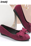 Size Bow Women's Flats Contracted Shallow Mouth Round Toe Flat Shoes For Women Spring Summer Autumn Casual Woman