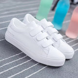 New Fashion Women Shoes Casual High Platform Hole PU Leather Striped Simple Women Casual White Shoes Sneakers Shoes