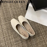 Shoes Women Female Ballet Square Toe Flat Heels Brand Shoes Slip On Casual Loafers Soft Moccasins Female Zapatillas