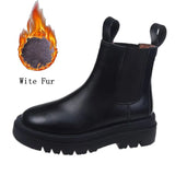 Luxury Chelsea Boots Women Ankle Boots Chunky Winter Shoes Platform Ankle Boots Slip on Chunky Heel BV Boot Brand
