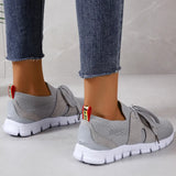 Brown Knit Breathable Sneakers Shoes Women 2024 New Soft Sole Platform Flats Woman Plus Size 43 Non Slip Casual