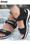 Sandals Summer New Open Toe Heightened Platform Sandals Women's Beach Shoes Athleisure Sandals Plus Size