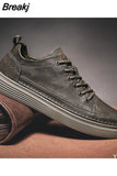Men Casual Shoes Outdoor PU Leather Breathable Comfortable Men's Shoes 2023 Spring Men Sneackers Male Skate Shoes