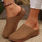 Breakj Summer New Women's Baotou Thick-Bottom Slippers Large-Size Round Head Bao Head After The Air Breathable