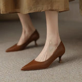 High Heels Female Spring 2024 New Korean Version Sexy Pointed Head Shallow Mouth Temperament Fine Heel Black Work Single