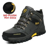 Men Winter Snow Boots Waterproof Leather Sneakers Super Warm Men's Boots Outdoor Male Hiking Boots Work