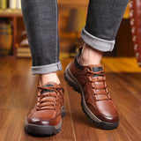 Boots Leather Casual Men Shoes Comfortable Sneakers Casual shoes Walking Footwear Lac-up Mens Vulcanize Leather