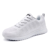 Men Shoes Lace Up Flat Men's Sneaker Solid Color Mesh Light-Weight Breathable Summer Sneakers High Quality Trainers