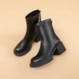 Winter Chelsea Boots Women Platform Brown Black Beige White Ankle Boots for Women Fur Short Chunky Punk Gothic