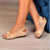 Mujer 2022 Female Wedge Heels Shoes Women Summer Comfortable Sandals Slip-on Flat Sandals Platform