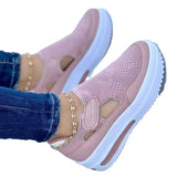 Flats New Thick Soled Comfortable Shoes Women Hollow Out Women's Shoes Retro Sneakers Women Shoe Moccasins Plus Size
