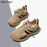 Women's Casual Platform Sneakers Comfortable Breathable Wear-Resistant Non-slip Trendy All-match Spring and Autumn