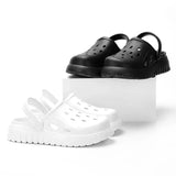 Summer Outdoor Hole Shoes for Women 2024 Solid Closed Toe Clogs Beach Slippers Woman Eva Non-Slip Cloud Slides