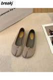 Split Toe Flats Shoes Women Brand Ballerina Ninja Tabi Cozy Loafers Female Mary Jane Casual Moccasins Ladies Shoes