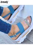 Women Sandals Summer Heels Sandals With Wedges Shoes For Women Peep Toe Platform Sandalias Mujer Brand Shoes On Heel Luxury