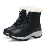 Boots for Women Winter Platform Shoes Thigh High Boots Waterproof Keep Warm with Thick Fur Heels Botas Mujer 2020