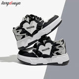 Cute Womens Sneakers Love Heart Bread Platform Designer Fashion Shoes Breathable Sports Casual Student New Footwear
